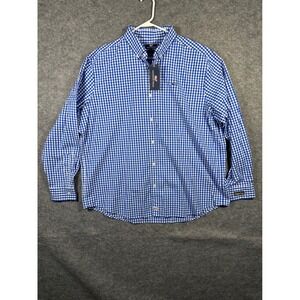 Vineyard Vines Mens XXL Button Down Shirt Classic Fit‎ Blue Gingham Check